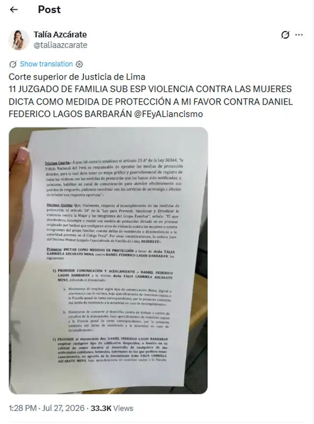 Periodista deportiva Talía Azcárete gana batalla legal tras denuncia por violencia