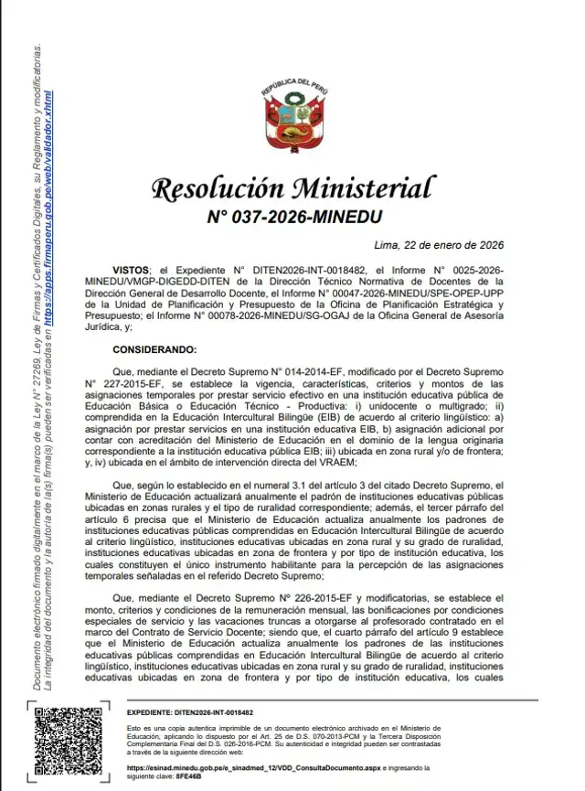 Conoce si eres beneficiario de este bono de Minedu.