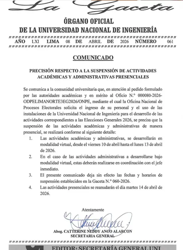 Universidad Nacional de Ingeniería.