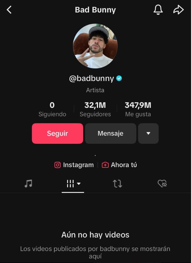 Bad Bunny estalla y eliminó todos su contenido de TikTok luego del estreno de canción con IA