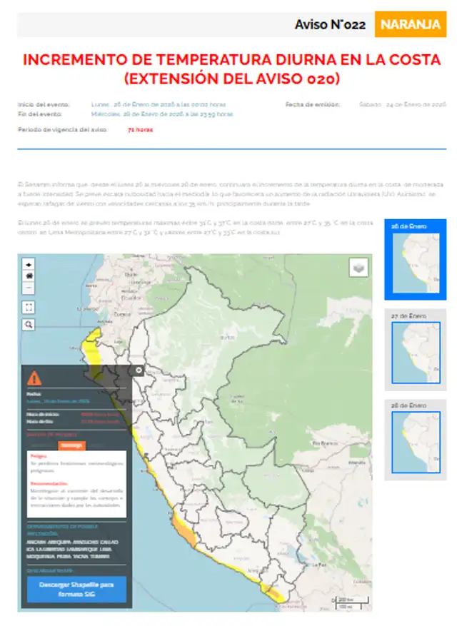 Ola de calor en la Costa se extiende hasta el 28 de enero, según Senamhi.