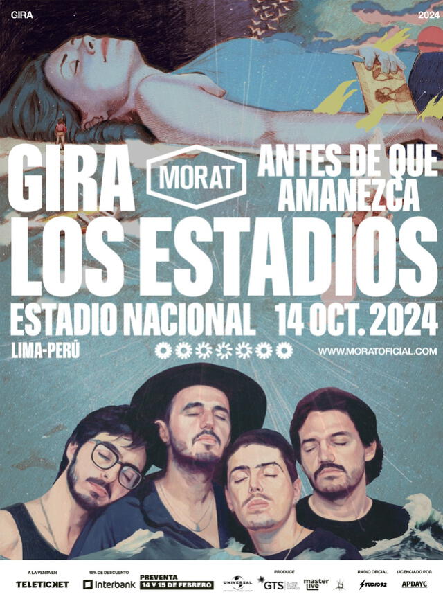 Concierto de Morat en el Estadio Nacional