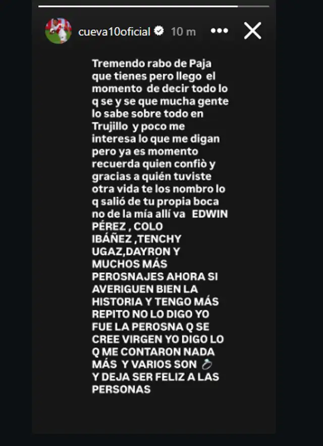 Christian Cueva vuelve a mandar indirecta en sus redes sociales. Foto: Instagram.   