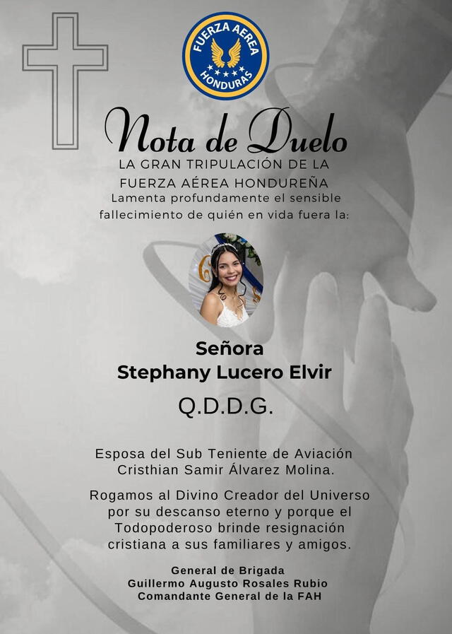 <strong>La Fuerza Aérea de Honduras emitió un comunicado sobre la muerte de Stephany Lucero Elvir</strong> <strong>La Fuerza Aérea de Honduras emitió un comunicado sobre la muerte de Stephany Lucero Elvir</strong>