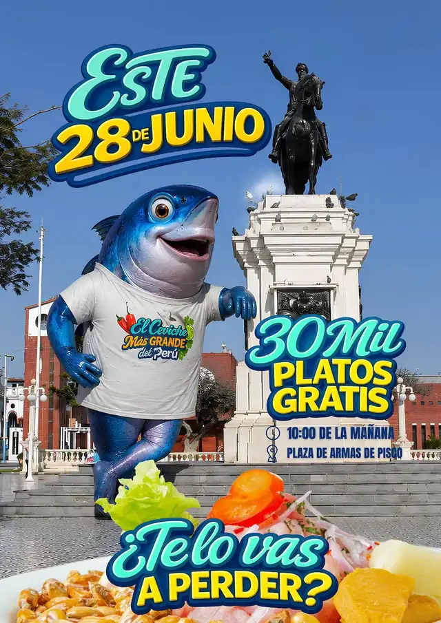 Pisco regalará 30 mil platos de ceviche: Ciudad fue declarada capital del plato emblemático.