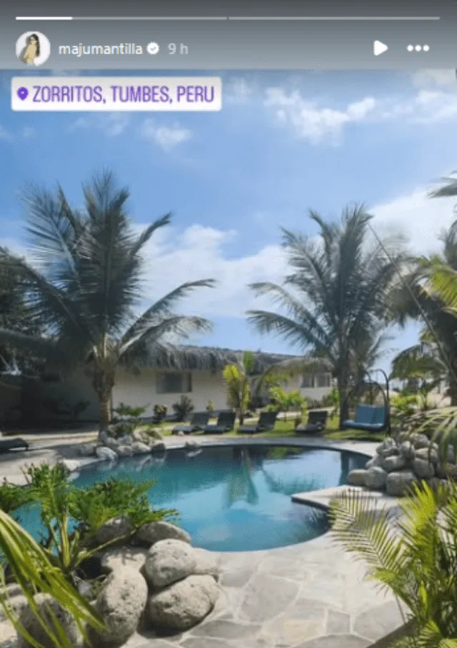 Maju Mantilla viajó a Tumbes. Fuente: Instagram