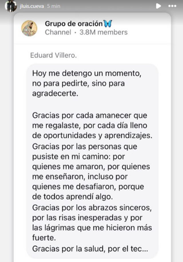 Reflexivo mensaje del hermano de Christian Cueva en sus redes sociales. Reflexivo mensaje del hermano de Christian Cueva en sus redes sociales.