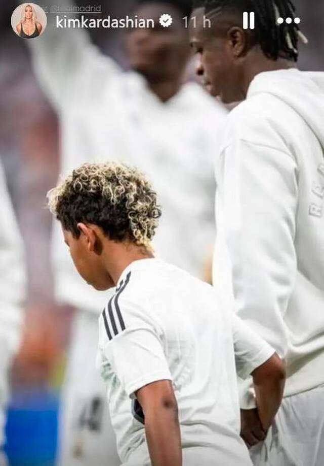 Hijo de Kim Kardashian salió con los jugadores del Real Madrid. / Foto: Instagram. 