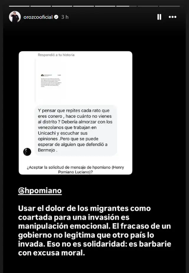 Orozco recibe críticas por mostrar su postura tras la captura de Nicolás Maduro. Foto: Instagram.   