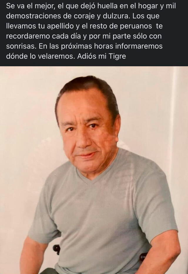 El mensaje de Carlos Alberto para el Tigre Navarro por su muerte. - FUENTE: Facebook. 