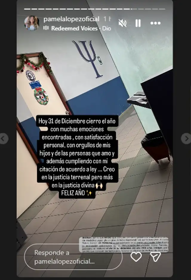 Pamela López envía mensaje a solo horas de iniciar el 2026. Foto: Instagram.   