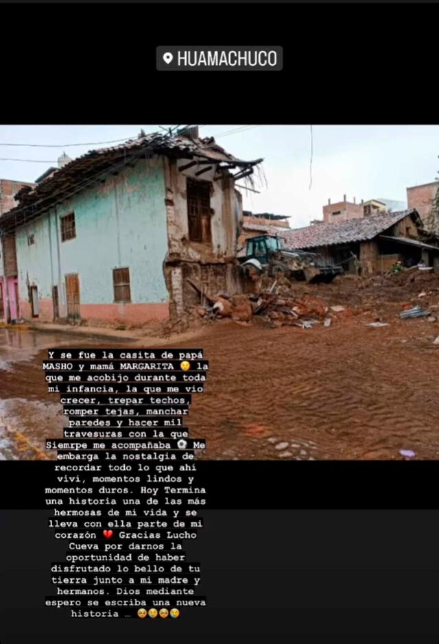 Huaico derrumbó casa donde vivió Cueva.   