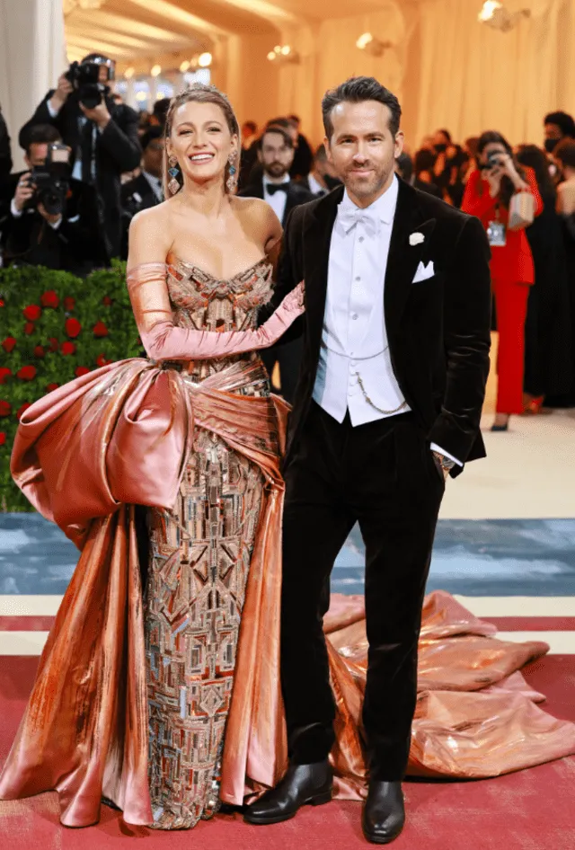  Blake Lively y Ryan Reynolds en la Met Gala 2022.   