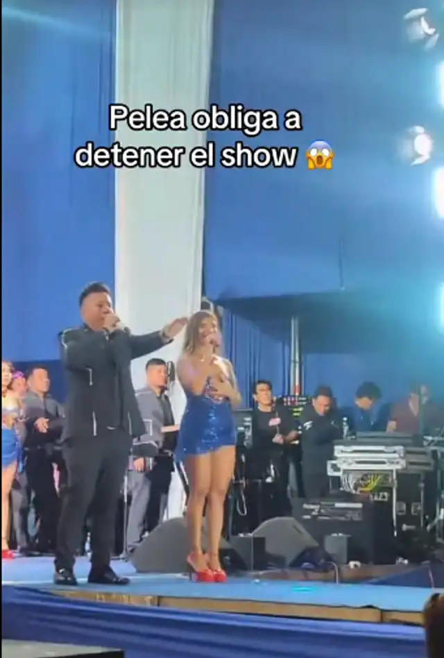 Corazón Serrano detuvo su presentación al percatarse de la pelea.