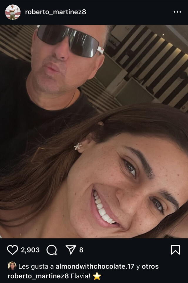 <em>Roberto Martínez emocionado tras encuentro con Flavia. Captura: Instagram</em>   