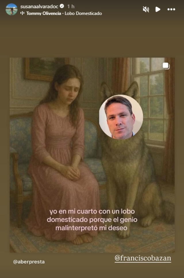 Susana Alvarado bromea con Paco Bazán sobre ser un 'lobo domesticado' Susana Alvarado bromea con Paco Bazán sobre ser un 'lobo domesticado'