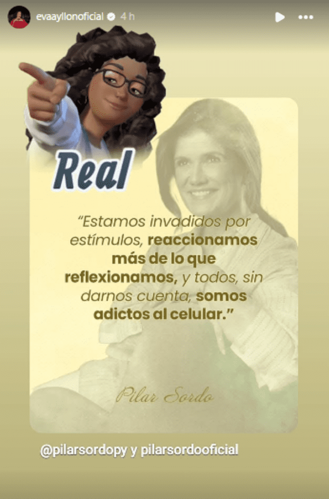 Eva Ayllón comparte fuerte mensaje. Eva Ayllón comparte fuerte mensaje.