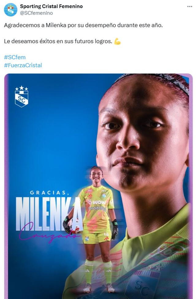 Sporting Cristal, Milenka Cruzado