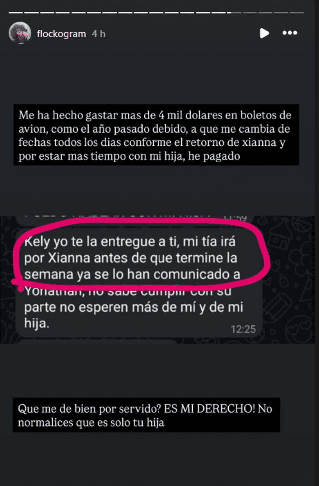 Youna acusa a Samahara Lobatón de hacerle gastar en pasajes por cambios de fecha.