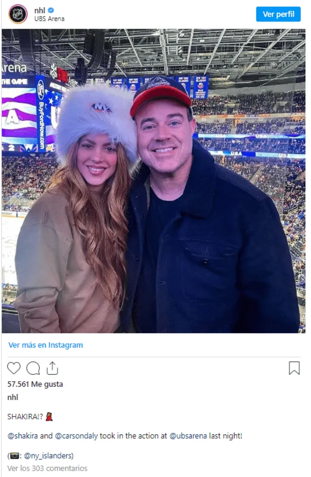 Esta fue la foto en Instagram que generó los rumores de un nuevo romance para Shakira.    