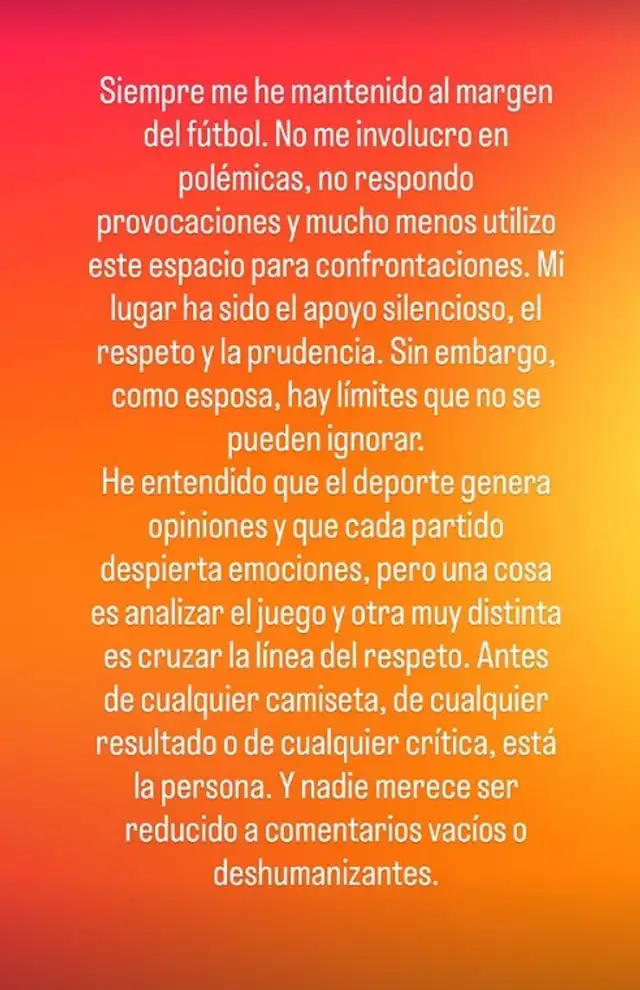 Comunicado de la esposa de Eryc Castillo. Foto: Instagram 