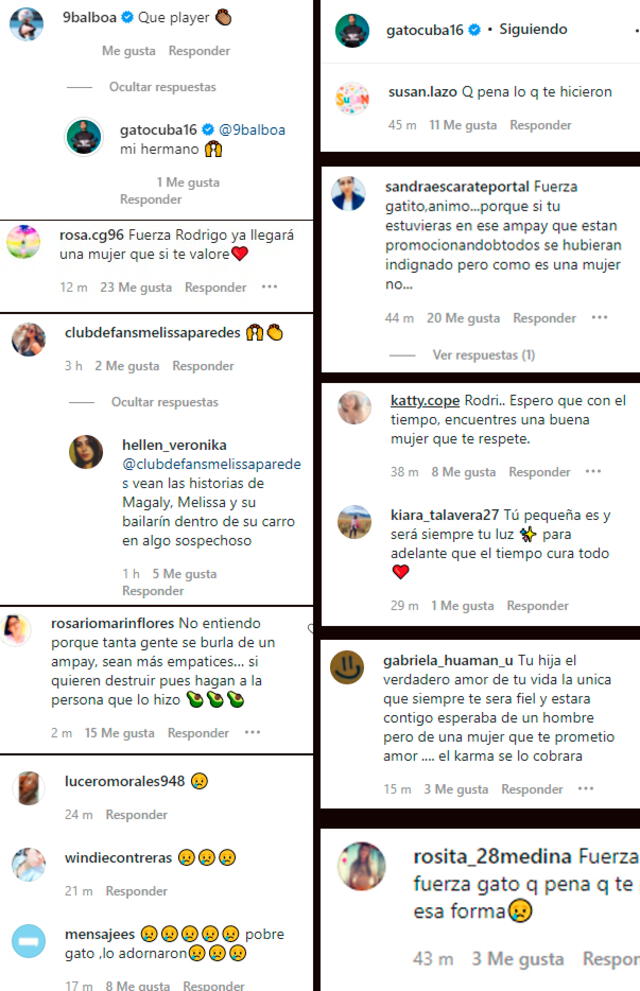 La muestra de apoyo de los internautas con Rodrigo Cuba. | FUENTE: El Popular 