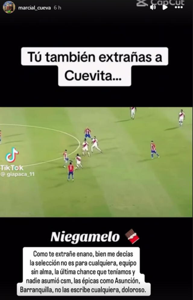 Marcial Cueva confiesa que extraña a Christian Cueva.  