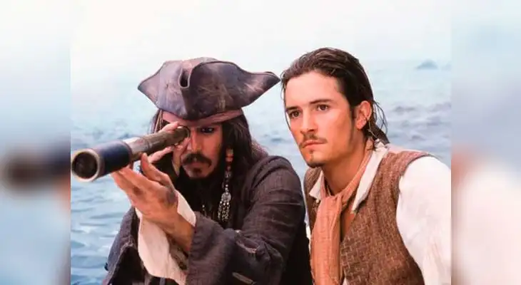 Johnny Depp y Orlando Bloom.