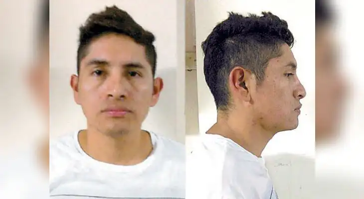 Las fotos de Gerald Oropeza al momento de su captura. Nótese la gran cantidad de peso que ha perdido.