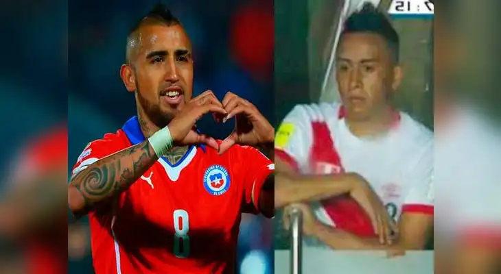 Arturo Vidal y Christian Cueva.