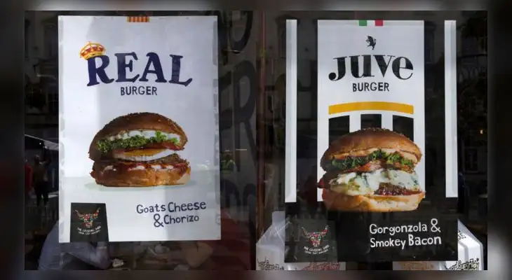 Burger del Real Madrid y Juventus se venden en Cardiff
