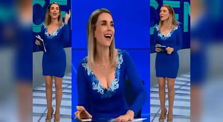 Juliana Oxenford, conductora canta popular chicha 'El Teléfono' | Foto: Captura