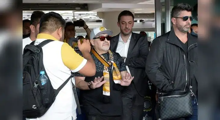 Maradona llegó a México