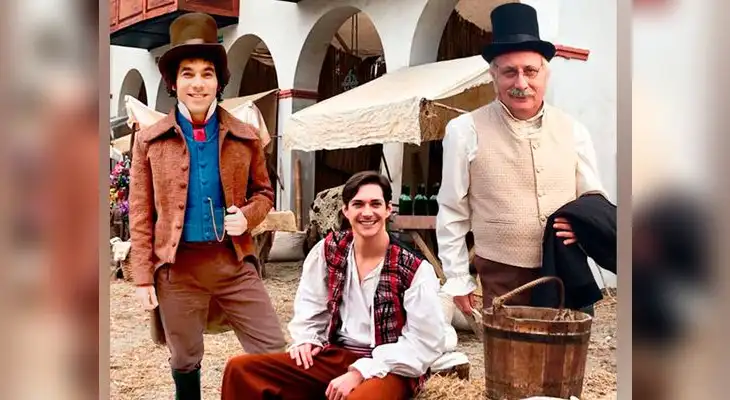 Actores que graban producción basado en hechos históricos Actores que graban producción basado en hechos históricos