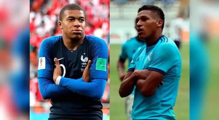 Fernando Pacheco celebró el único gol del partido como Kylian Mbappé
