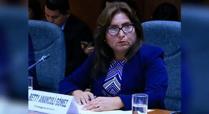 Comisión admite pedido de levantamiento de su inmunidad a congresista Betty Ananculí
