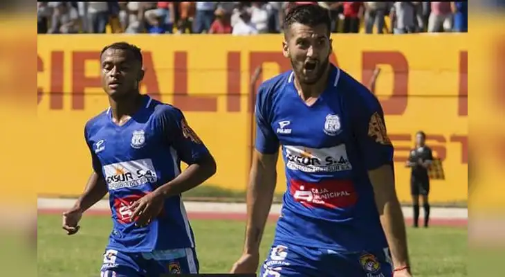 Lucas Volken fue el autor de los dos goles en el triunfo de Santos. FOTO: Futbol peruano Lucas Volken fue el autor de los dos goles en el triunfo de Santos. FOTO: Futbol peruano