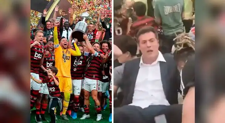 Julio César no podía creer que Flamengo, en 4 minutos, le dio vuelta a River Plate