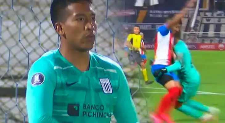 ítalo Espinoza cometió grosero error. ítalo Espinoza cometió grosero error.