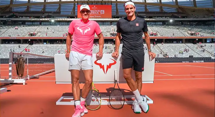 Roger Federer saludó a su amigo Rafael Nadal. Roger Federer saludó a su amigo Rafael Nadal.