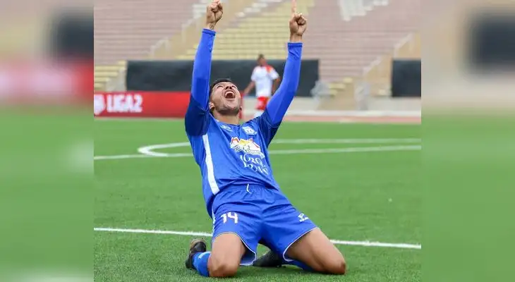 Marcelo Argüello celebra el gol anotado al Cultural Santa Rosa. Marcelo Argüello celebra el gol anotado al Cultural Santa Rosa.