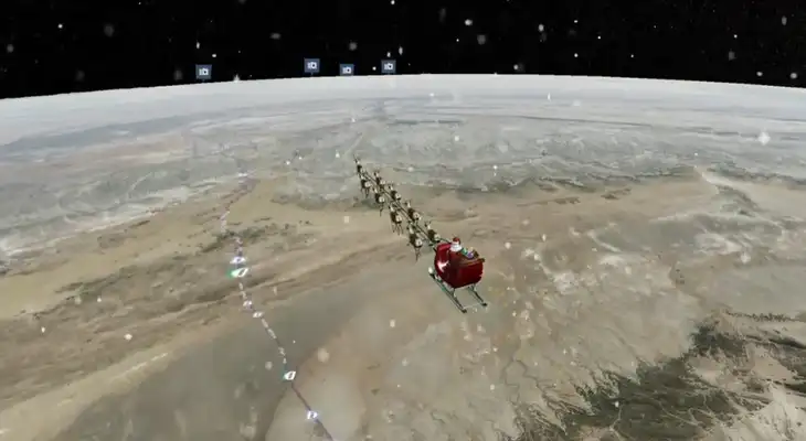 Papá Noel viaja por el mundo entregando obsequios para esta Navidad. Papá Noel viaja por el mundo entregando obsequios para esta Navidad.