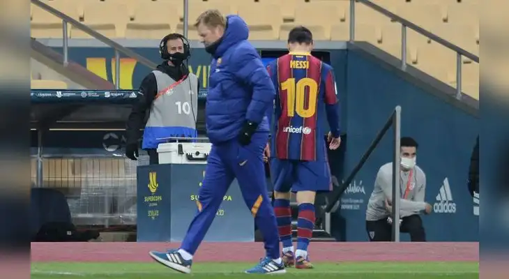 Lionel Messi vio por primera vez la expulsión con la camiseta del Barcelona.