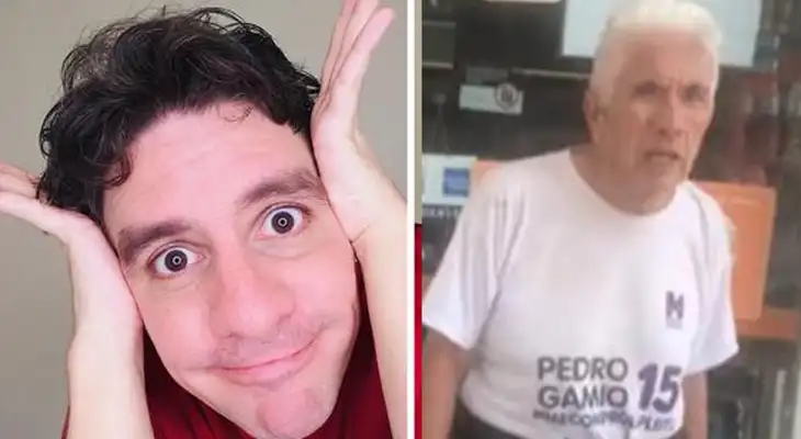Germán Loero reclamó a anciano sobre el uso de la mascarilla