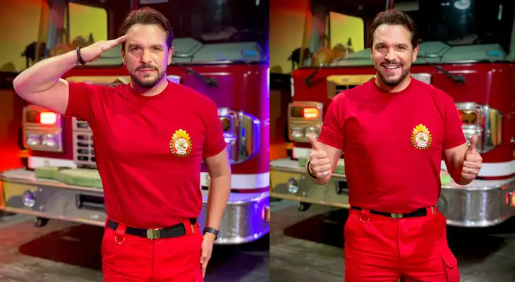 Ismael La Rosa contento por vacunación de bomberos.