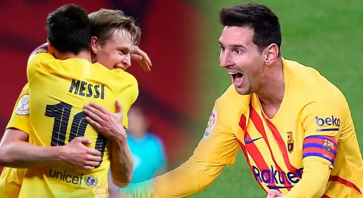 Messi levanta una nueva copa con el Barcelona. Messi levanta una nueva copa con el Barcelona.