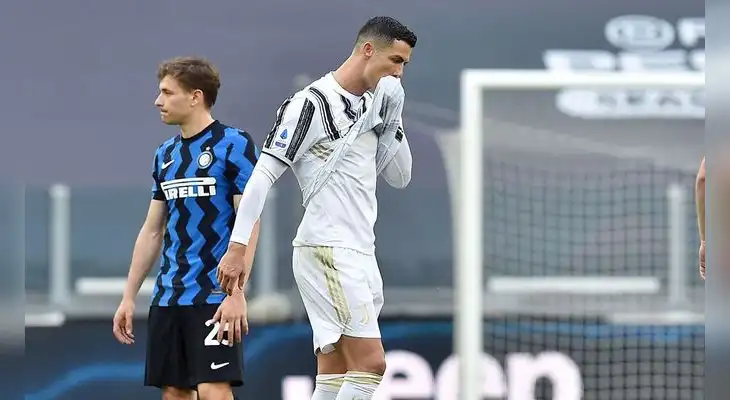 Cristiano Ronaldo no estuvo presente en el encuentro contra Bolonia, pero igual festejo.