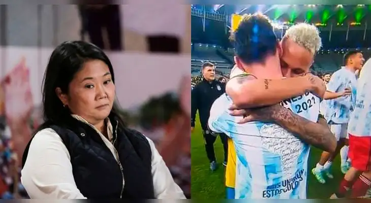 No la sueltan. Usuarios comparan a Keiko Fujimori tras final de Copa América 2021.