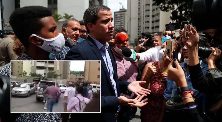 Policías llegaron a casa del opositor Juan Guaidó para detenerlo.