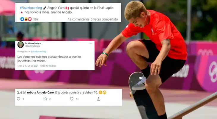 Los usuarios se quejaron los puntajes que le pusieron al peruano Angelo Caro en la pista. Los usuarios se quejaron los puntajes que le pusieron al peruano Angelo Caro en la pista.